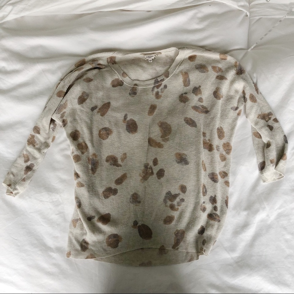 Aritzia Wilfred Cream Pattern Sweater Size XXS